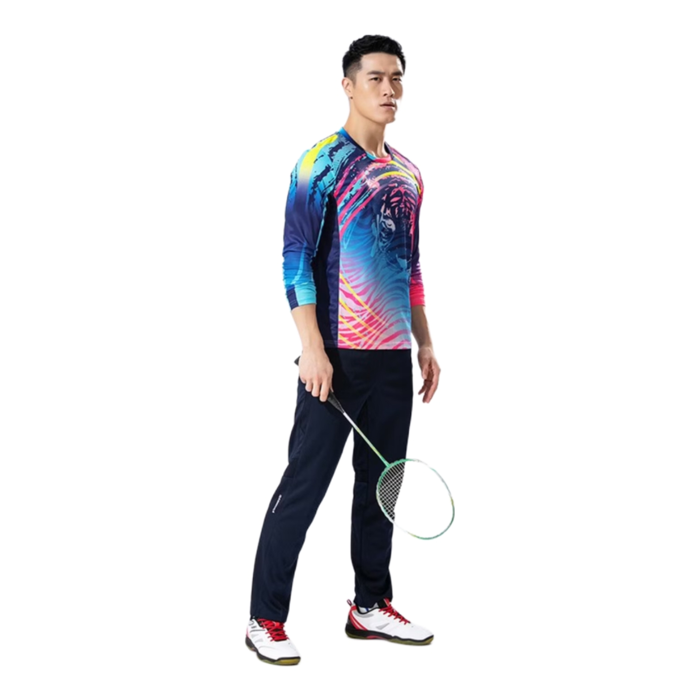 推荐商品：单双号 速干羽毛球服套装 27435 粉/男