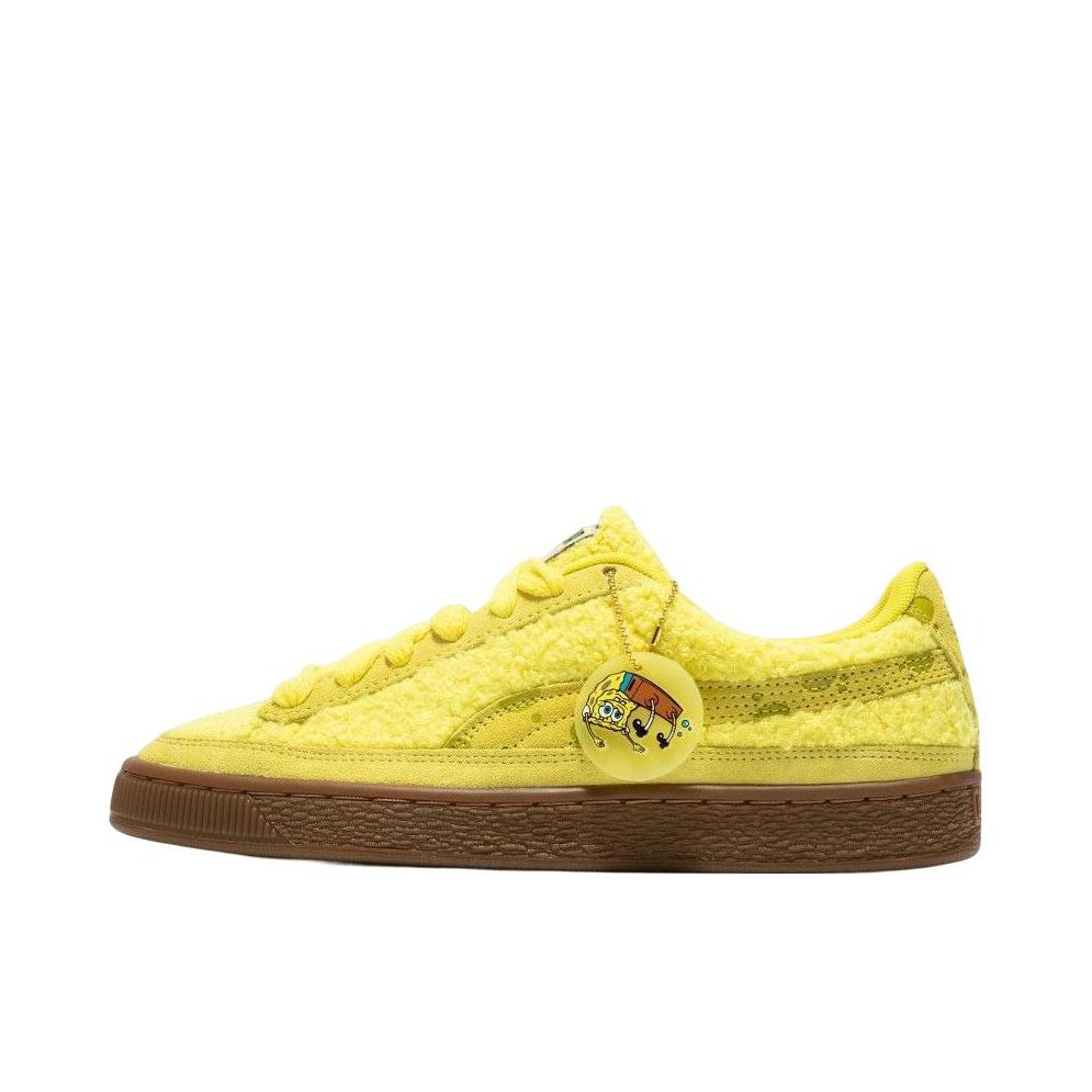 推荐商品：Puma/彪马 Suede Classic 面包鞋 板鞋 舒适百搭防滑耐磨轻便透气复古低帮圆头 海绵宝宝联名/黄色