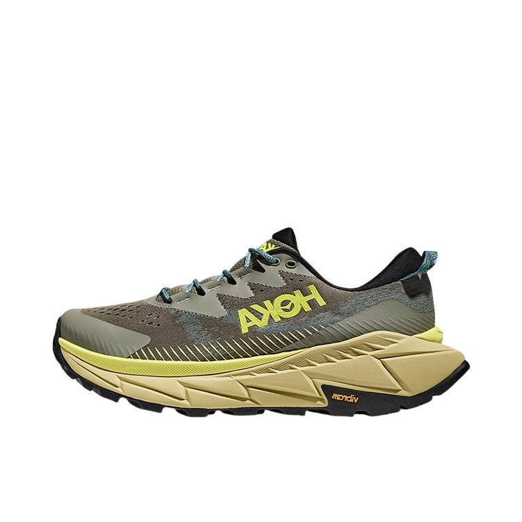 推荐商品：HOKA ONE ONE SKYLINE-FLOAT X 舒适轻便 缓震耐磨 防滑 运动 户外登山 跑鞋 墨橄榄绿色 / 芹菜绿色