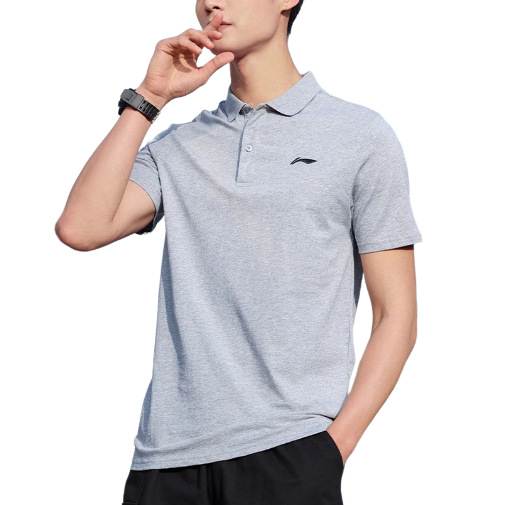 Li Ning 男polo衫宽松休闲运动短袖POLO衫 APLQ2