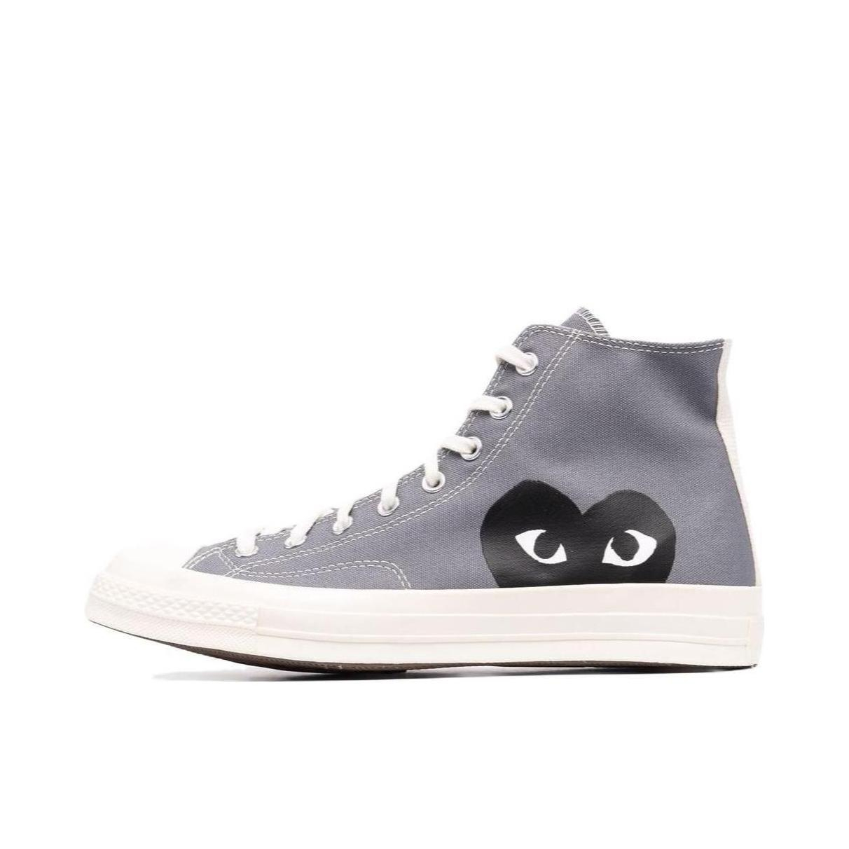 推荐商品：CDG Play/川久保玲 休闲舒适 板鞋 P1K1242 Converse联名/灰色/白色