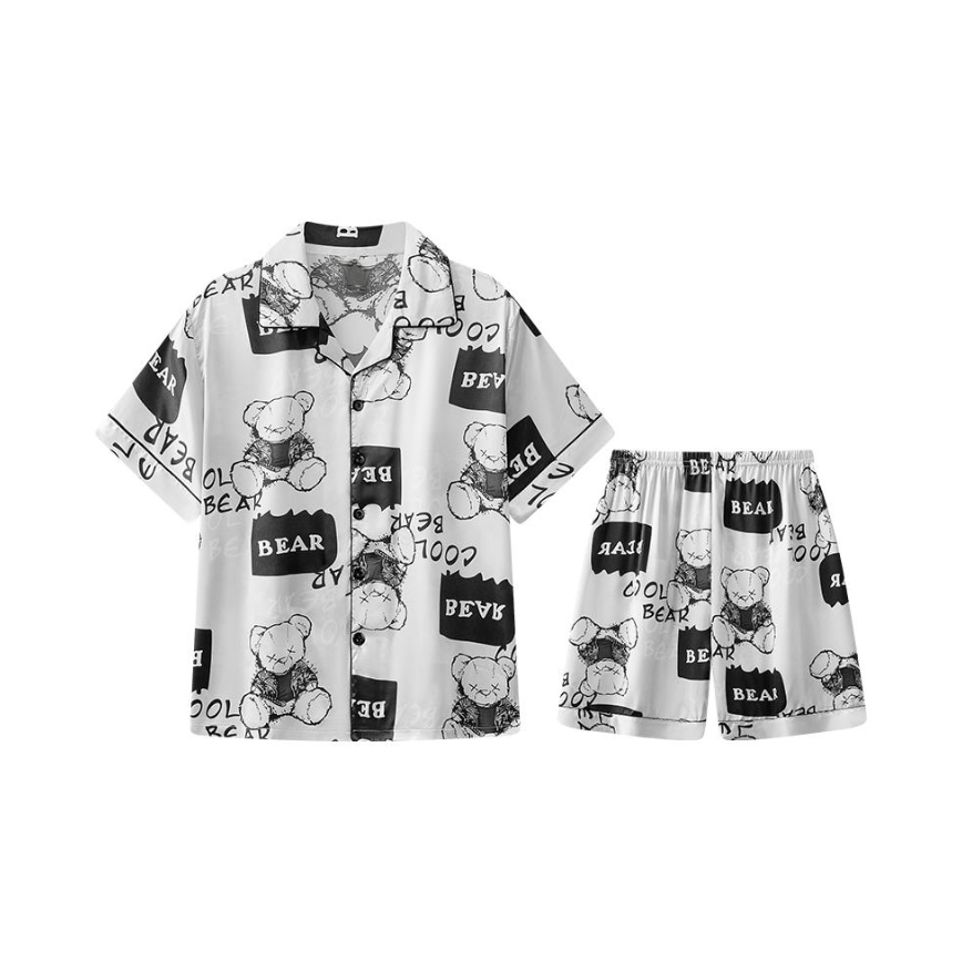 推荐商品：LA MIU/兰缪 冰丝高级感短袖薄款可外穿翻领睡衣 G713 3193/白