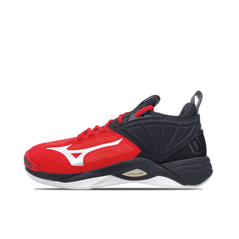 推荐商品：Mizuno/美津浓 Wave Momentum 2 防滑耐磨 缓震 舒适透气 轻便 织物 排球鞋 红色/黑色
