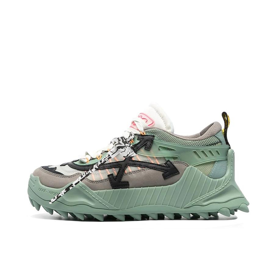 推荐商品：OFF-WHITE ODSY-1000 时尚百搭 舒适轻便 减震回弹 防滑耐磨 运动潮流 拼接 圆头 织物网布 休闲鞋 OWIA180E19800126 灰蓝