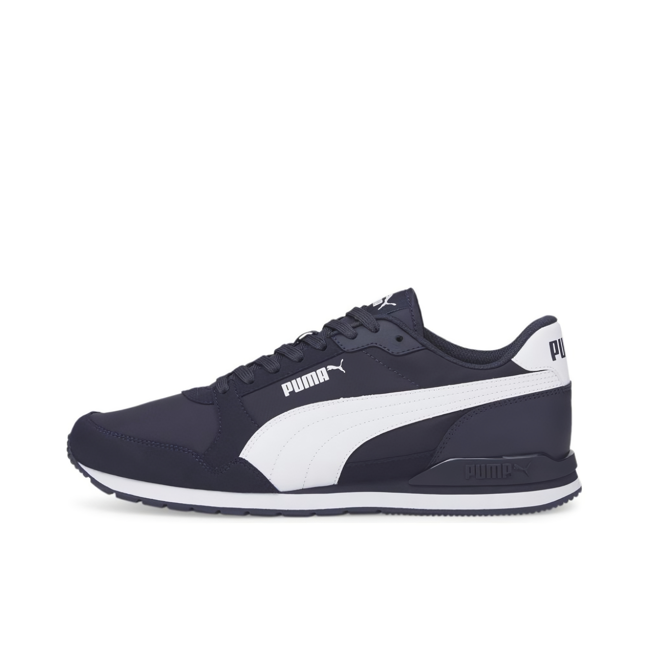 推荐商品：Puma/彪马 ST Runner v3 运动休闲鞋 网面缓震防滑耐磨轻便舒适织物 深蓝色/白色