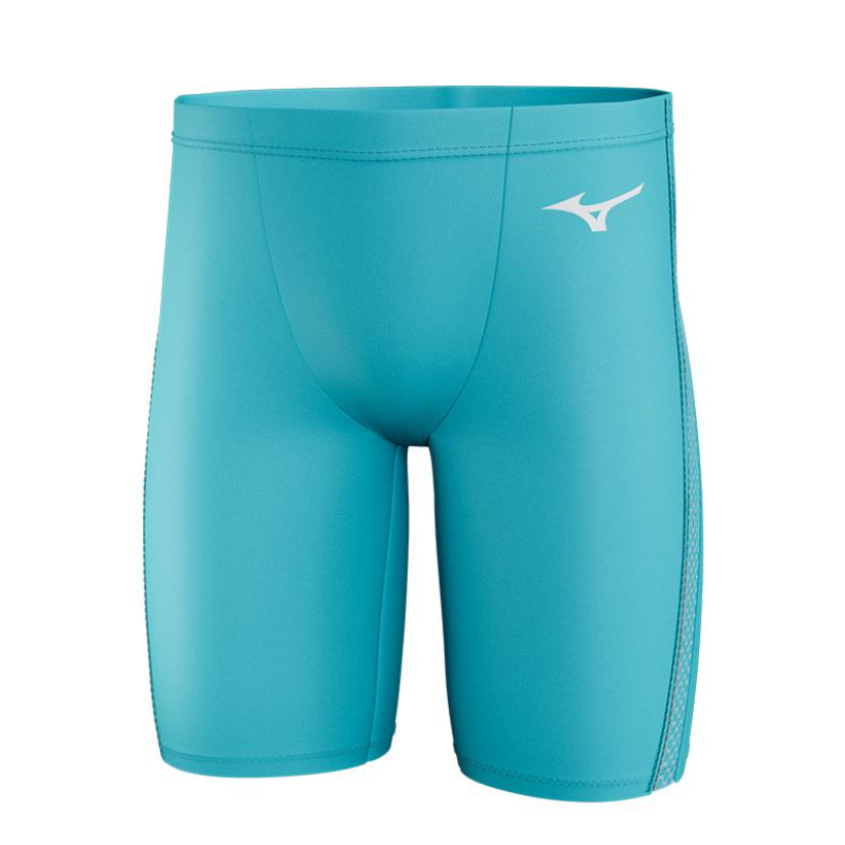 推荐商品：Mizuno/美津浓 纯色加大速干防尴尬抗氯大码男士平角泳裤 N2CBA101 玛瑙绿