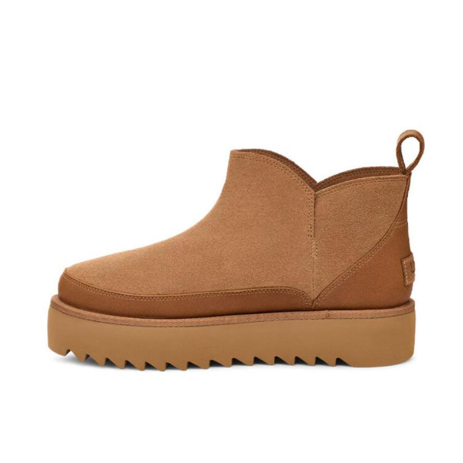 推荐商品：UGG  Alina Mini Platform  艾莉娜  经典时尚 舒适保暖 耐磨厚底 套筒 圆头  雪地靴 短靴 1166753 栗色
