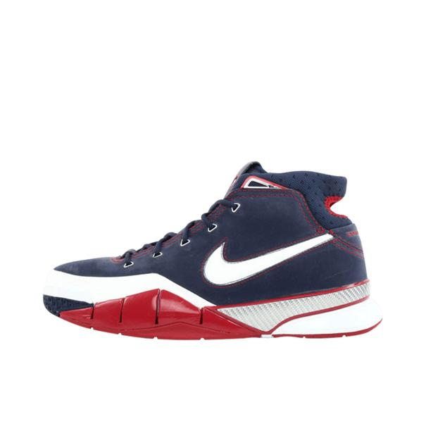 推荐商品：Nike Zoom Kobe 1 科比1 篮球鞋 美国队复古耐磨防滑减震高帮 Olympic USA 美国队OG/蓝色