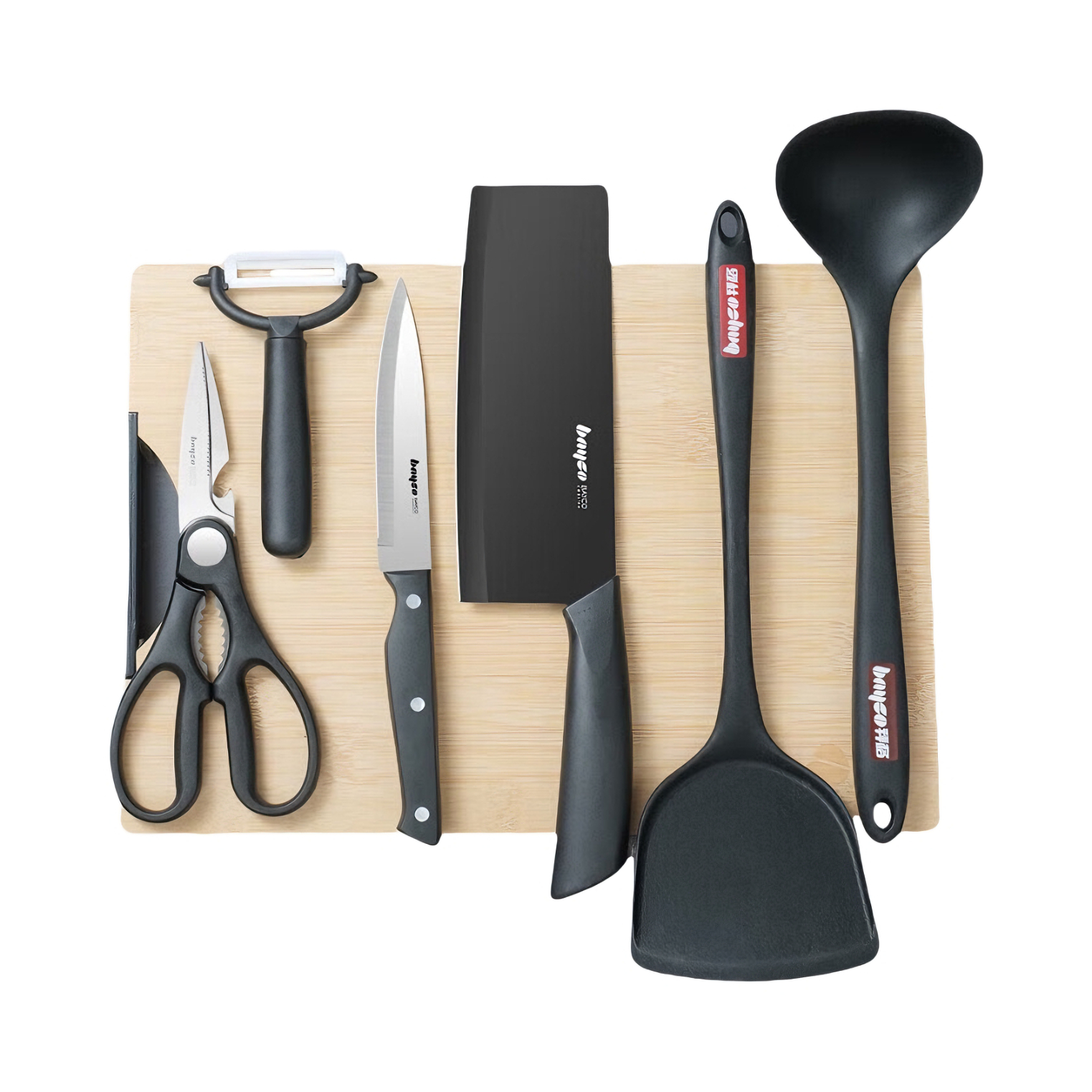 推荐商品：Bayco/拜格 家用厨具刀具七件套套装 TZ3085