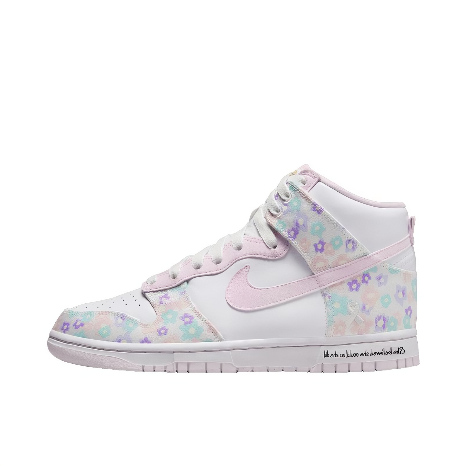 推荐商品：Nike Dunk 板鞋 经典复古百搭 Doernbecher Freestyle联名/中帮/白色/粉色