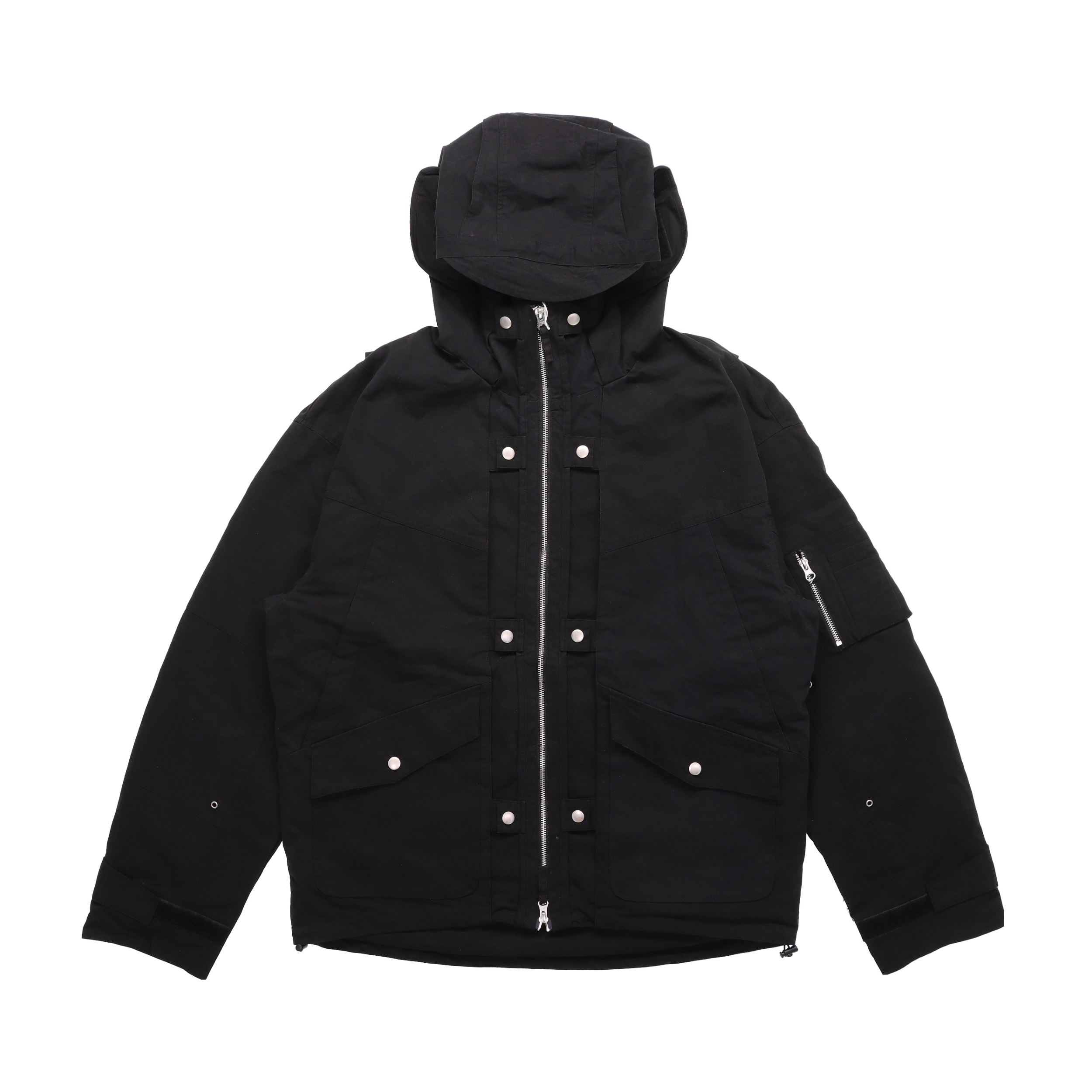 推荐商品：GRAILZ SS23 纯色休闲连帽冲锋衣 GR23SSMO05BKA11 黑