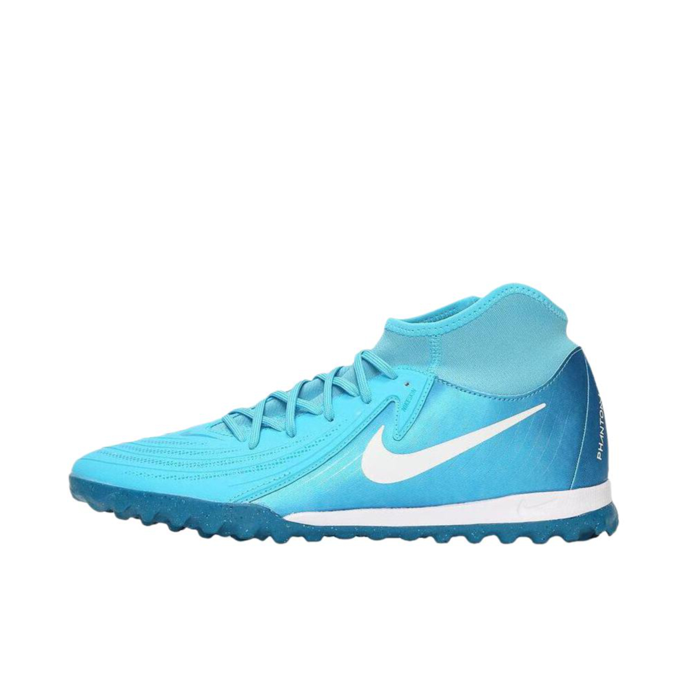 推荐商品：Nike Phantom Luna 2 Club TF 低端 胶质碎钉 人造草地 防滑耐磨 足球鞋 蓝色/白色