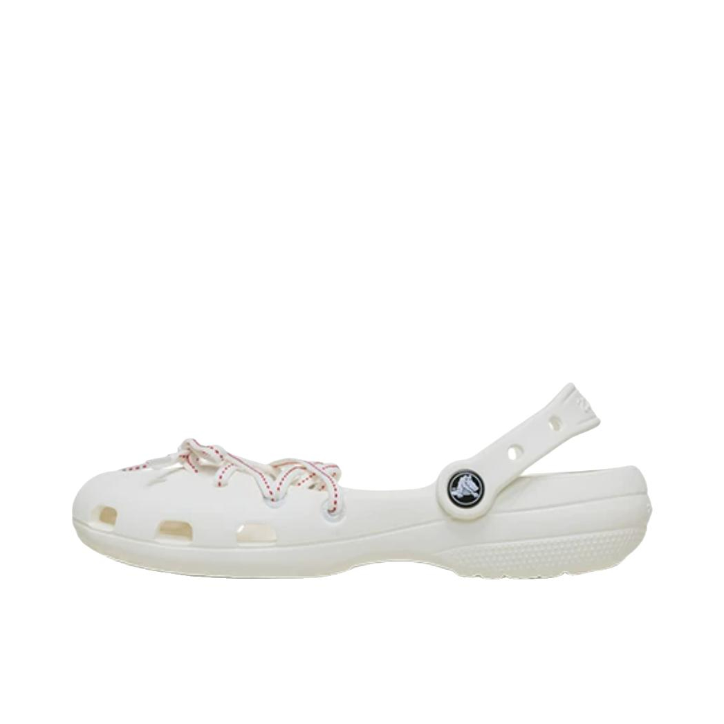 推荐商品：Crocs/卡骆驰 凉鞋 系带芭蕾平跟包头 215964 女款/粉笔色
