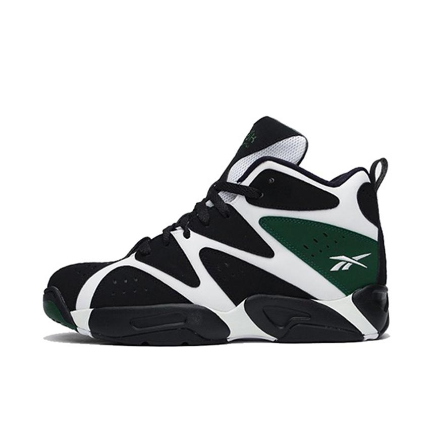 推荐商品：Reebok/锐步 Kamikaze 1 复古 舒适 防滑 耐磨 篮球鞋 Black/White/DarkGreen

 黑白绿