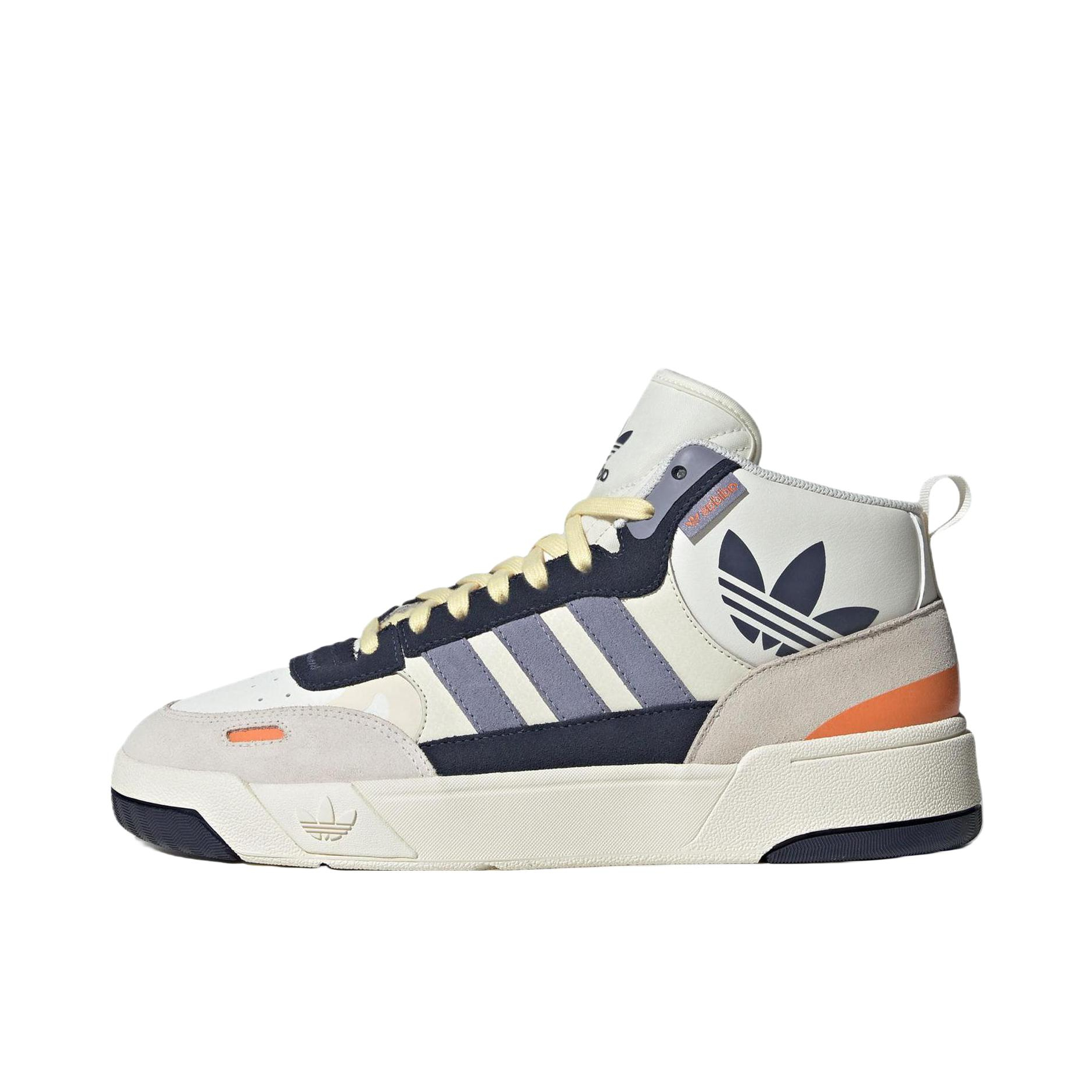 推荐商品：adidas Originals Post Up 板鞋 复古休闲防滑耐磨轻便篮球风圆头 米色/深蓝