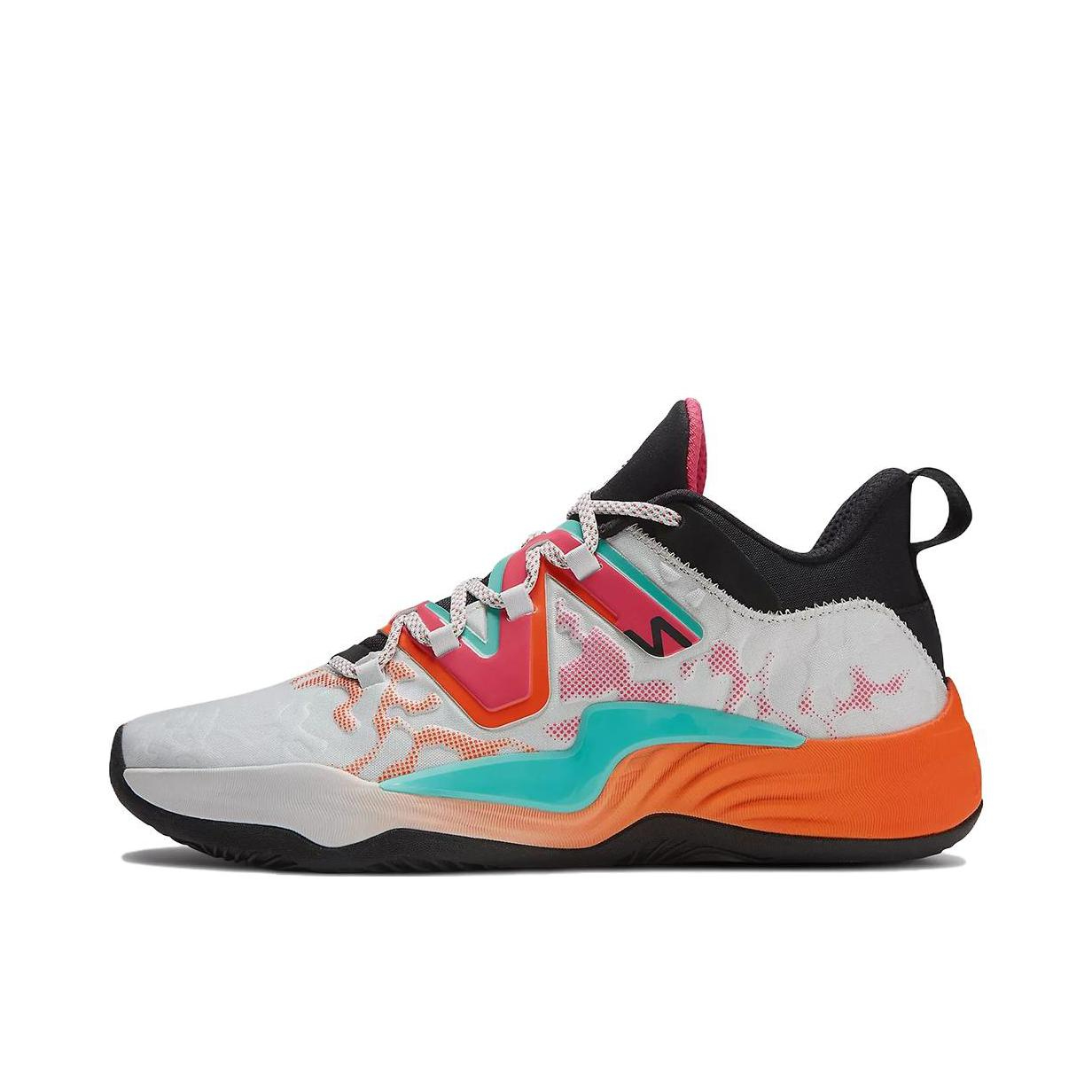 推荐商品：New Balance TWO WXY v3 篮球鞋 防滑耐磨舒适透气支撑包裹性织物圆头 白色/粉色/橙色