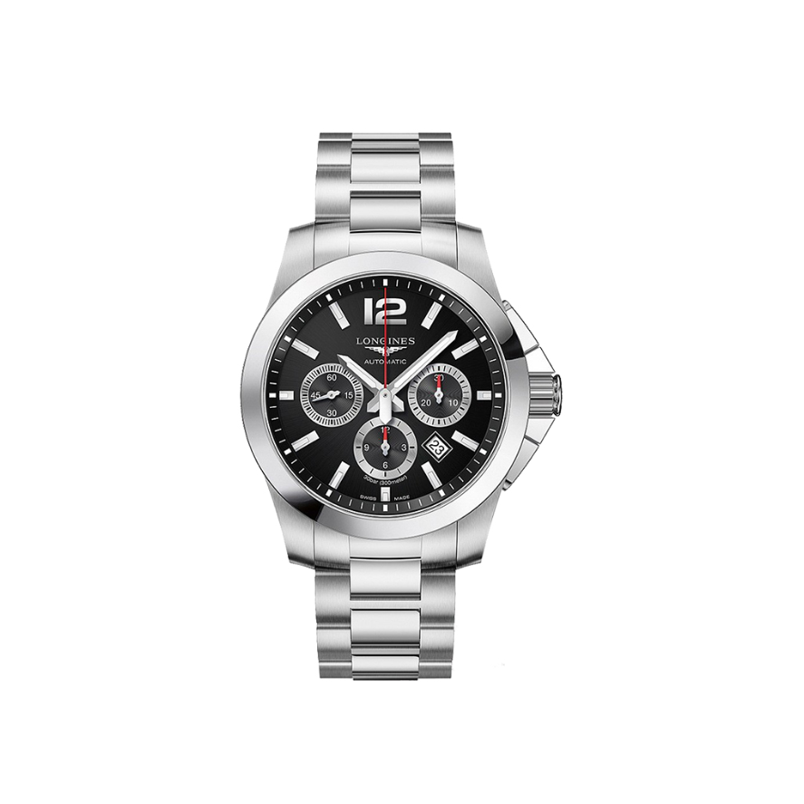 Longines/浪琴 康卡斯系列 精钢三眼自动机械男表 L3.801.4.56.6