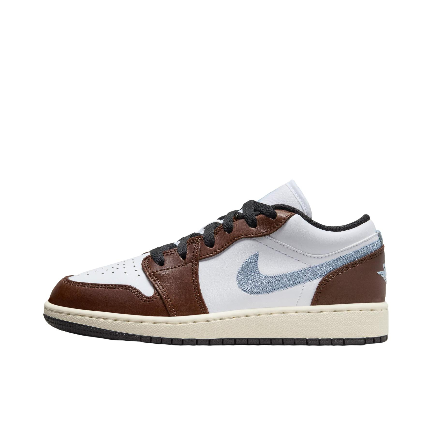 推荐商品：Air Jordan 1 板鞋 运动休闲鞋 复古潮流支撑合成革 GS/白色/棕色/灰色