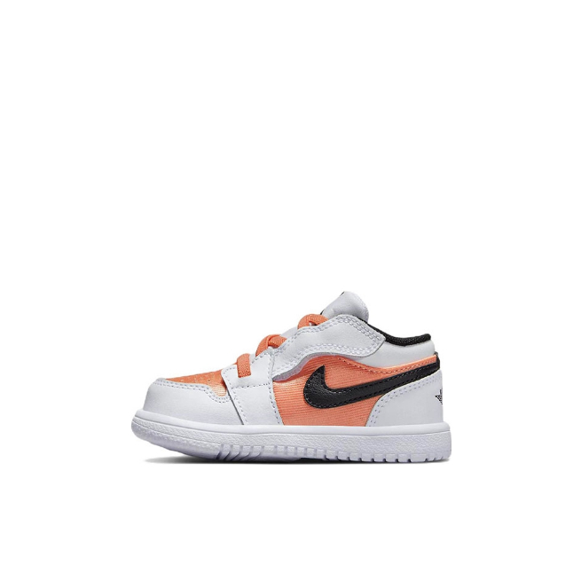 推荐商品：Air Jordan 1 复古运动 舒适防踢 缓震耐磨 魔术贴 板鞋儿童 婴童/低帮/白色/黑色/粉色
