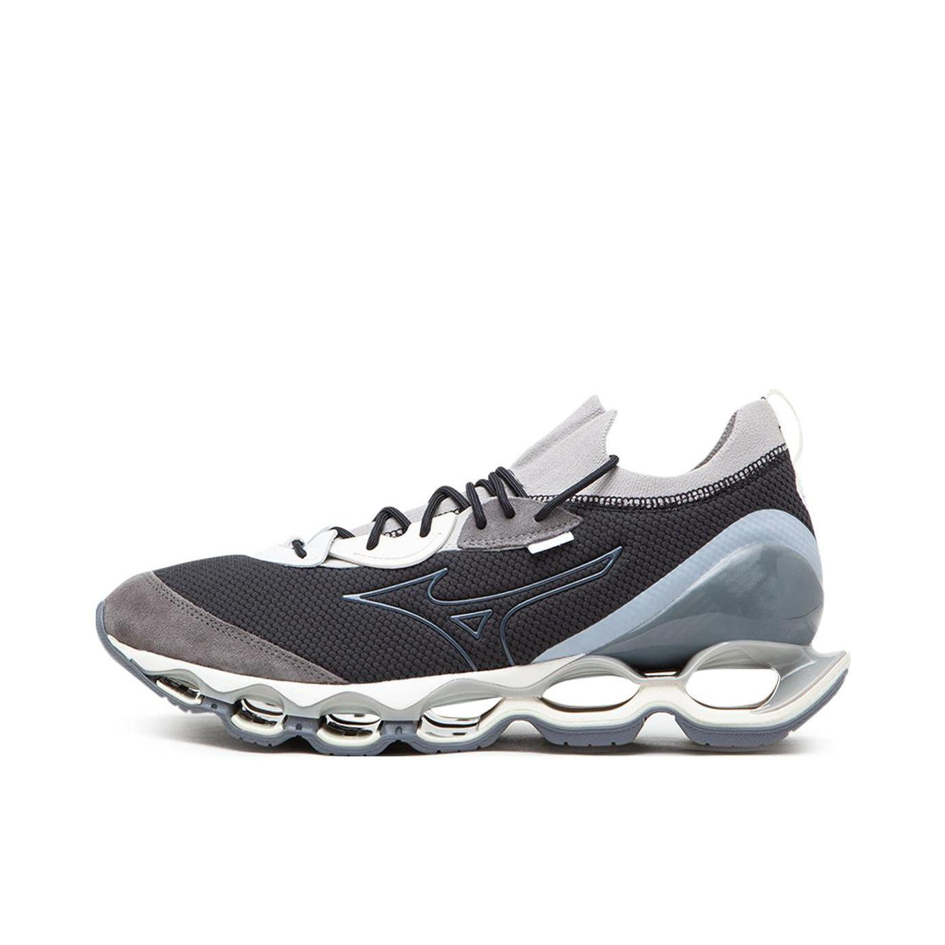 推荐商品：Mizuno/美津浓 Wave Prophecy β 减震回弹 防滑耐磨 全掌 织物 跑鞋 黑色/灰色