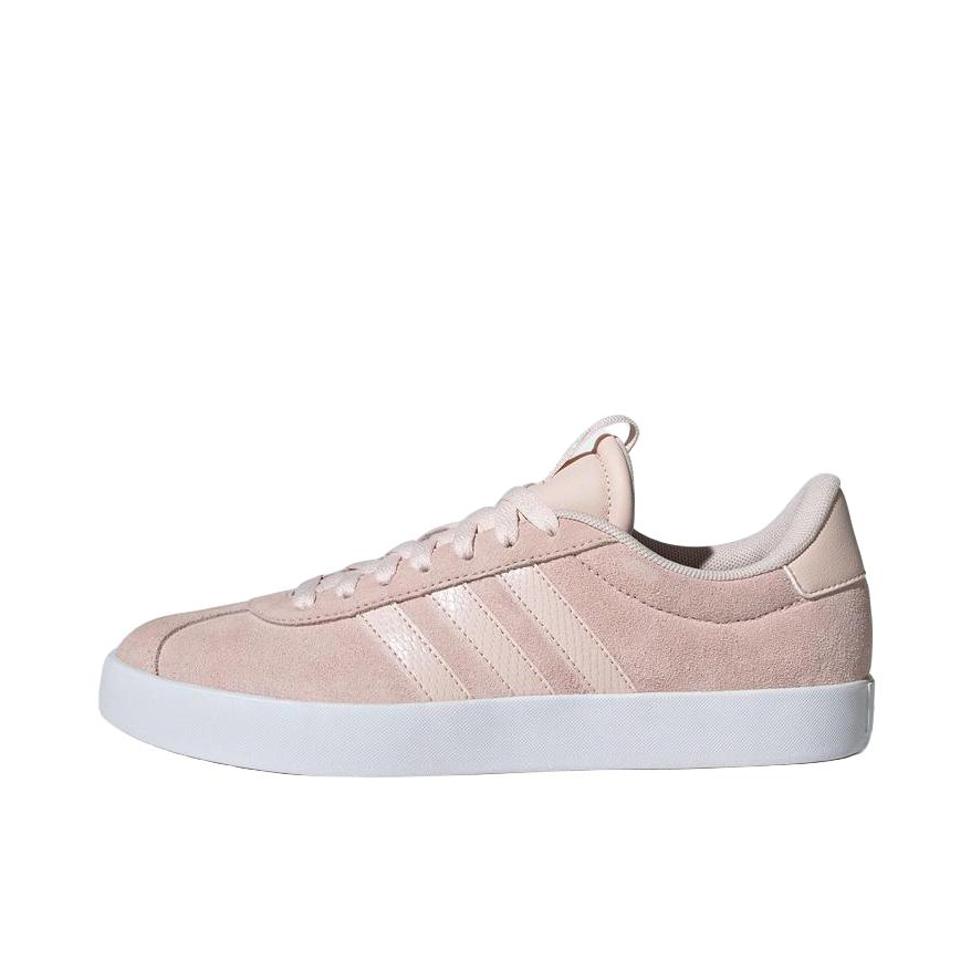 推荐商品：adidas VL Court 3.0 板鞋 T头鞋 德训鞋 舒适百搭防滑耐磨运动休闲贴合支撑圆头 白色/粉色