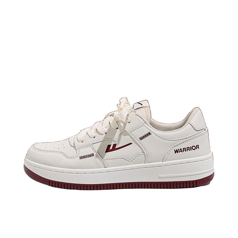 推荐商品：回力 板鞋 轻便透气防滑耐磨减震厚底软底潮流百搭复古时尚 WXY-1108M 米色/酒红