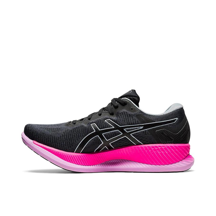 推荐商品：Asics/亚瑟士 GlideRide 跑鞋 缓震回弹防滑耐磨舒适透气轻便百搭复古竞速包裹性 女款/黑色/洋红