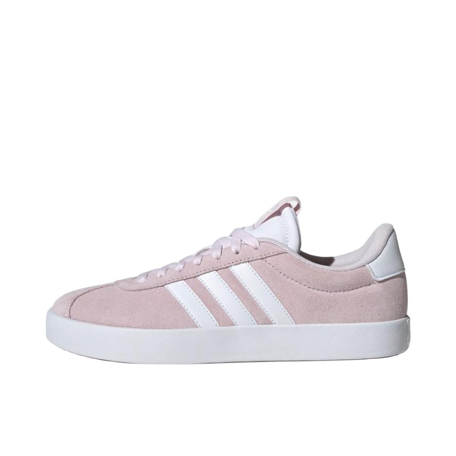 推荐商品：adidas VL Court 3.0 板鞋 T头鞋 德训鞋 舒适百搭防滑耐磨运动休闲贴合支撑圆头 女款/白色/粉色