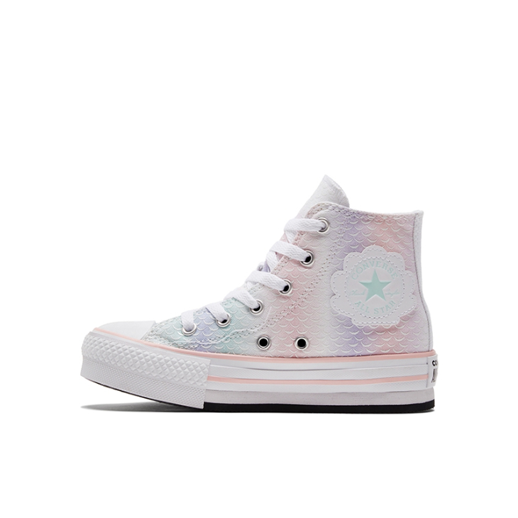 推荐商品：Converse/匡威 Chuck Taylor All Star Lift 防滑耐磨 舒适透气 轻便减震 百搭休闲 帆布鞋儿童 小童/白紫粉