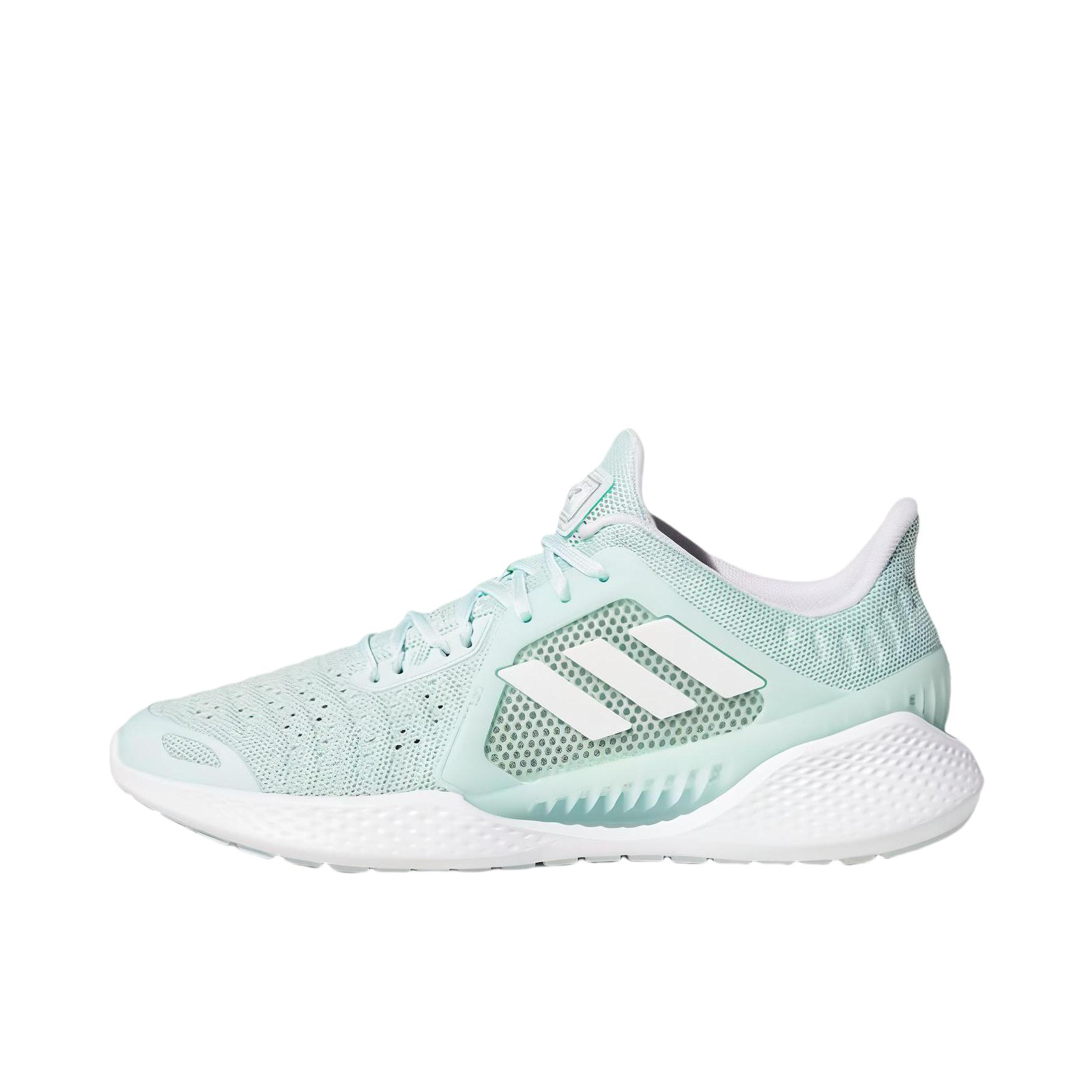 推荐商品：adidas Climacool Vent Summer.Rdy 跑鞋 缓震防滑耐磨网面透气运动织物合成革 浅绿/白