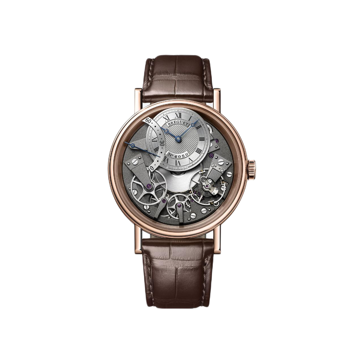 推荐商品：Breguet/宝玑 传世TRADITION系列 40mm真皮表带防水小秒盘自动机械男士手表