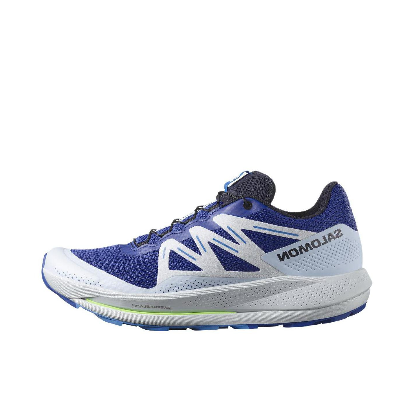 推荐商品：Salomon/萨洛蒙 Pulsar Trail 缓震回弹 越野抓地 支撑平衡 包裹性 户外鞋 徒步鞋 蓝色/白色