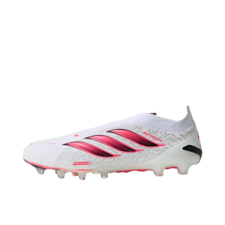 推荐商品：adidas PREDATOR ELITE LL AG 足球鞋 短钉人造草坪贴合 白色/漩涡荧光红/黑色