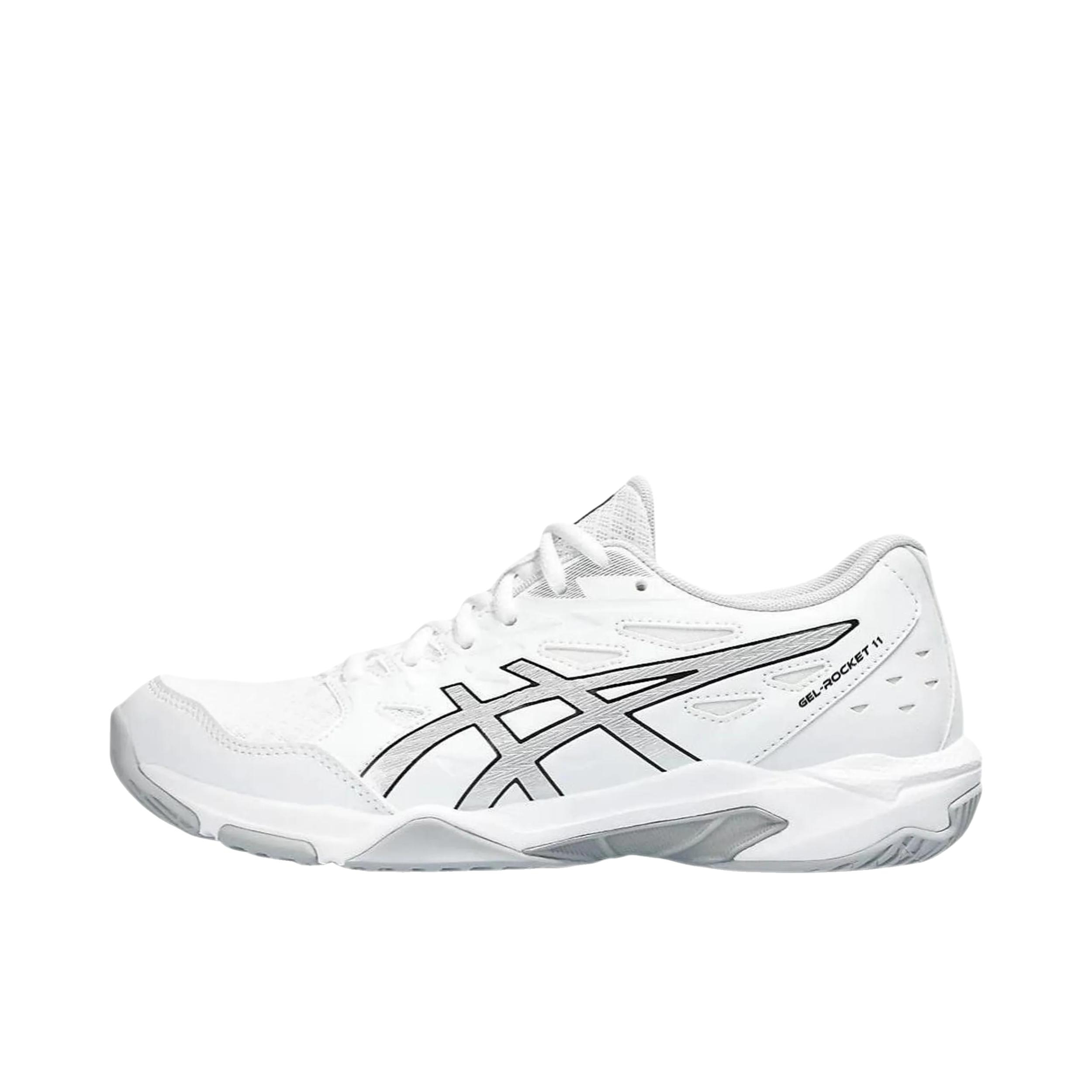 推荐商品：Asics/亚瑟士 Gel-Rocket 11 防滑耐磨 舒适百搭 透气 圆头 稳定支撑 包裹性 减震 缓冲灵活 网面 训练鞋 羽毛白