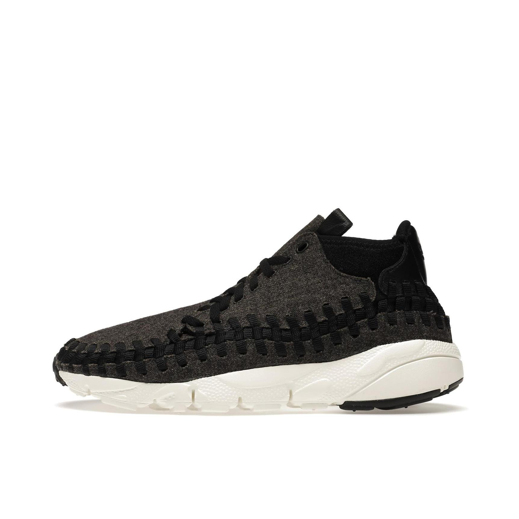 推荐商品：Nike Air Footscape Woven Chukka 运动休闲鞋 防滑耐磨减震轻便舒适透气编织生活网布织物 Black Ivory 灰色