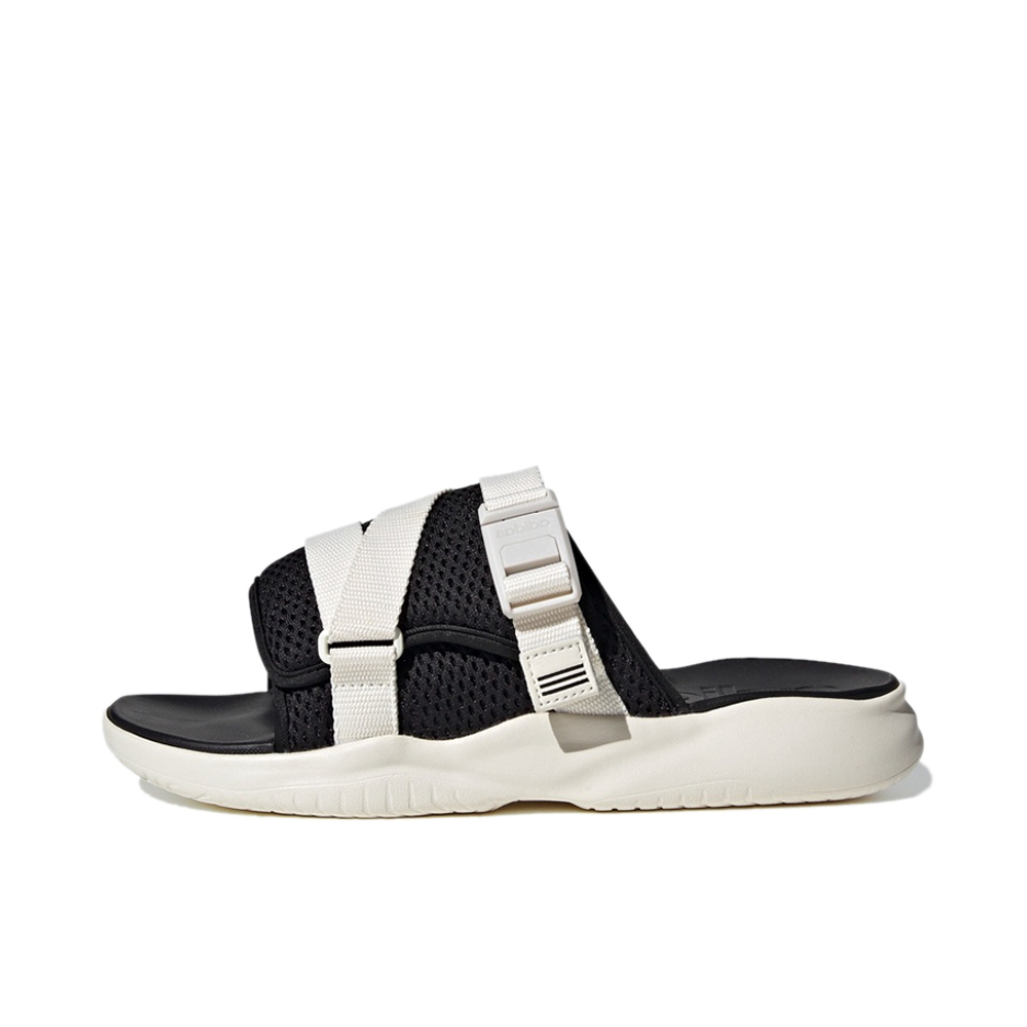 推荐商品：adidas NEO Utx Sandal 防滑耐磨 轻便 一字 平跟 拖鞋 白色/黑色