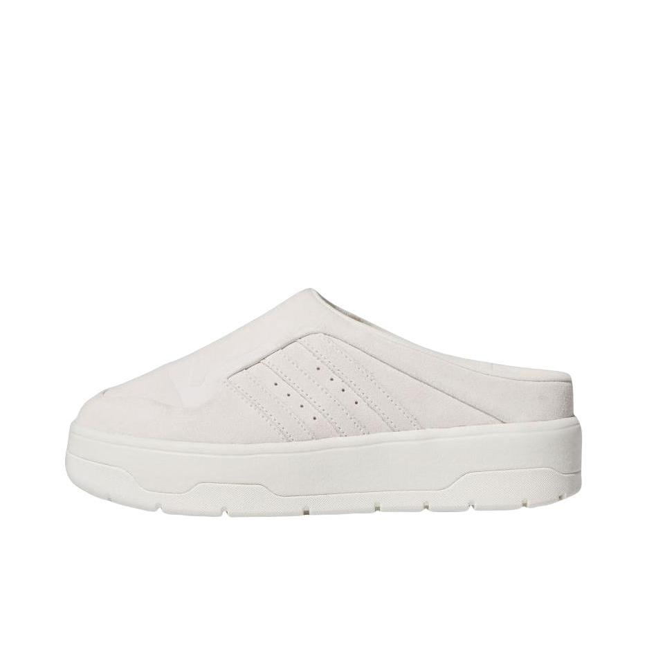 推荐商品：adidas Originals RIVALRY MULE 舒适防滑 防磨包头 经典百搭 时尚潮流 冬季拖鞋 白色