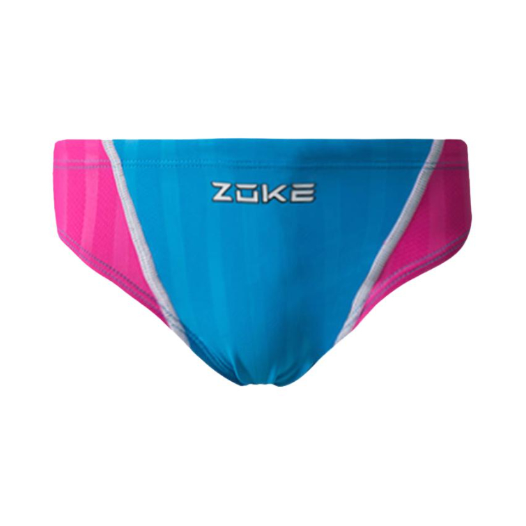 推荐商品：ZOKE/洲克童装 速干耐磨透气泳裤 男中大童 119526854 湖兰/玫红