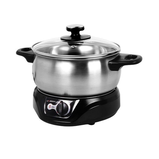 推荐商品：LIVEN/利仁 DHG-200F 电热锅 2.5L 智能多功能 宿舍煮面 分体电煮锅 小型加热锅 不锈钢