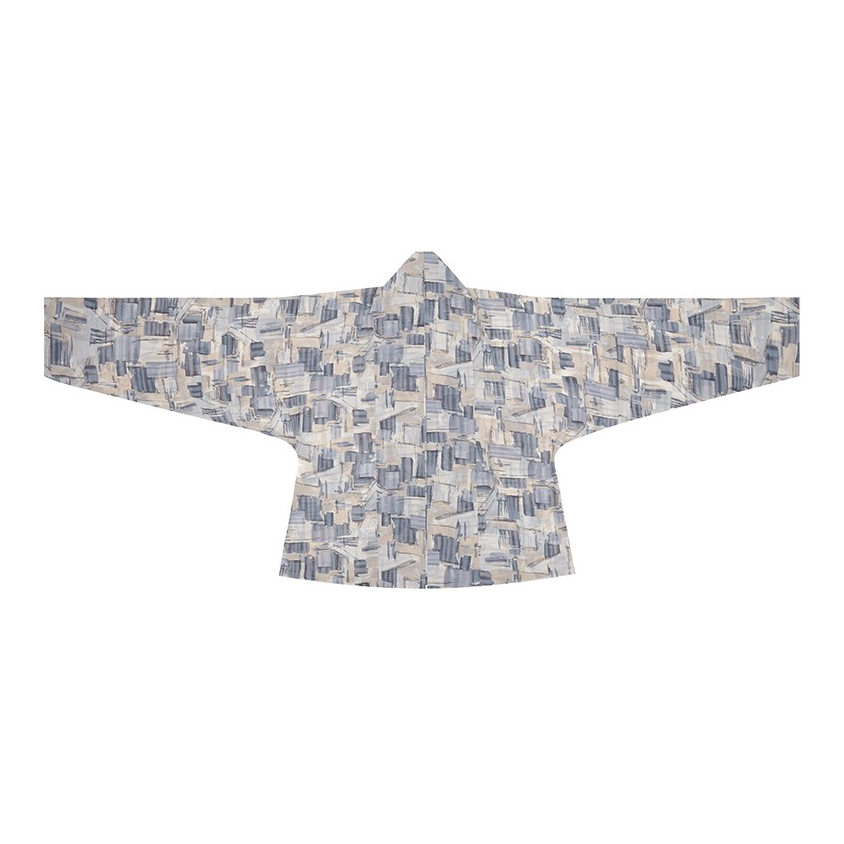 推荐商品：织造司 阡陌系列宋制改良飞机袖宋抹宋裤汉服 女装 灰蓝色（飞机袖） 