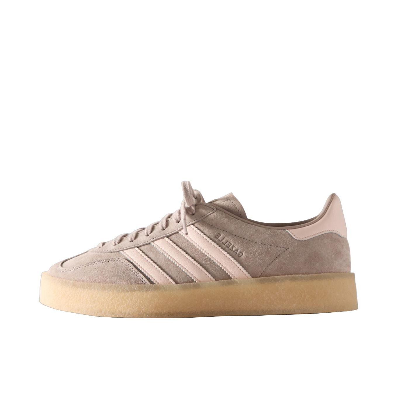 推荐商品：adidas Originals Gazelle Indoor T头鞋 德训鞋 板鞋 舒适缓震防滑耐磨绒面革复古 KITH x Clarks联名/黄色/棕色