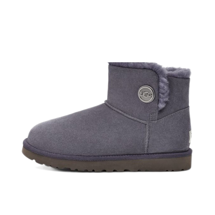 推荐商品：UGG Mini Bailey 经典百搭 休闲舒适 保暖 复古绒面 圆头 包裹性 雪地靴 紫灰色