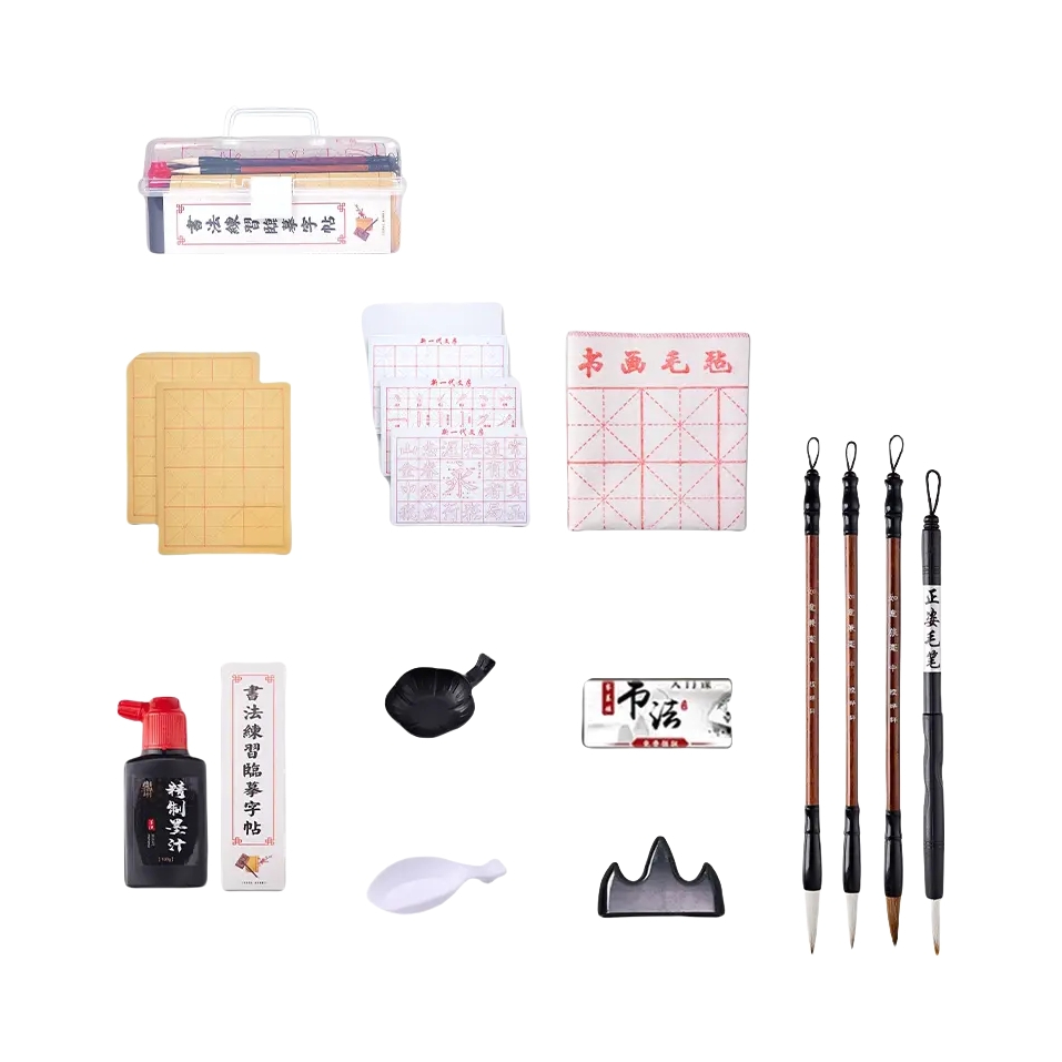 推荐商品：檀烨轩 狼毫兼毫 毛笔配件组合套装学生书法专用初学者