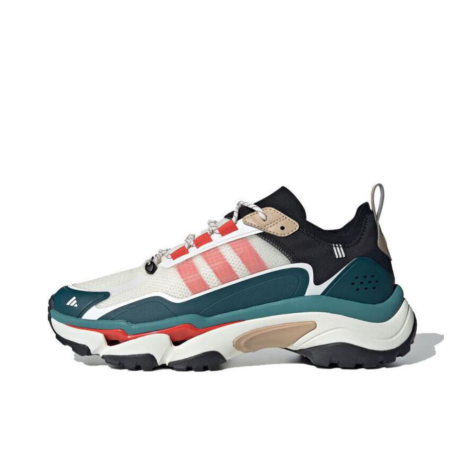 推荐商品：adidas Citywowlk 跑鞋 增高耐磨稳定缓震回弹织物轻运动越野风 白色/绿色/黑色