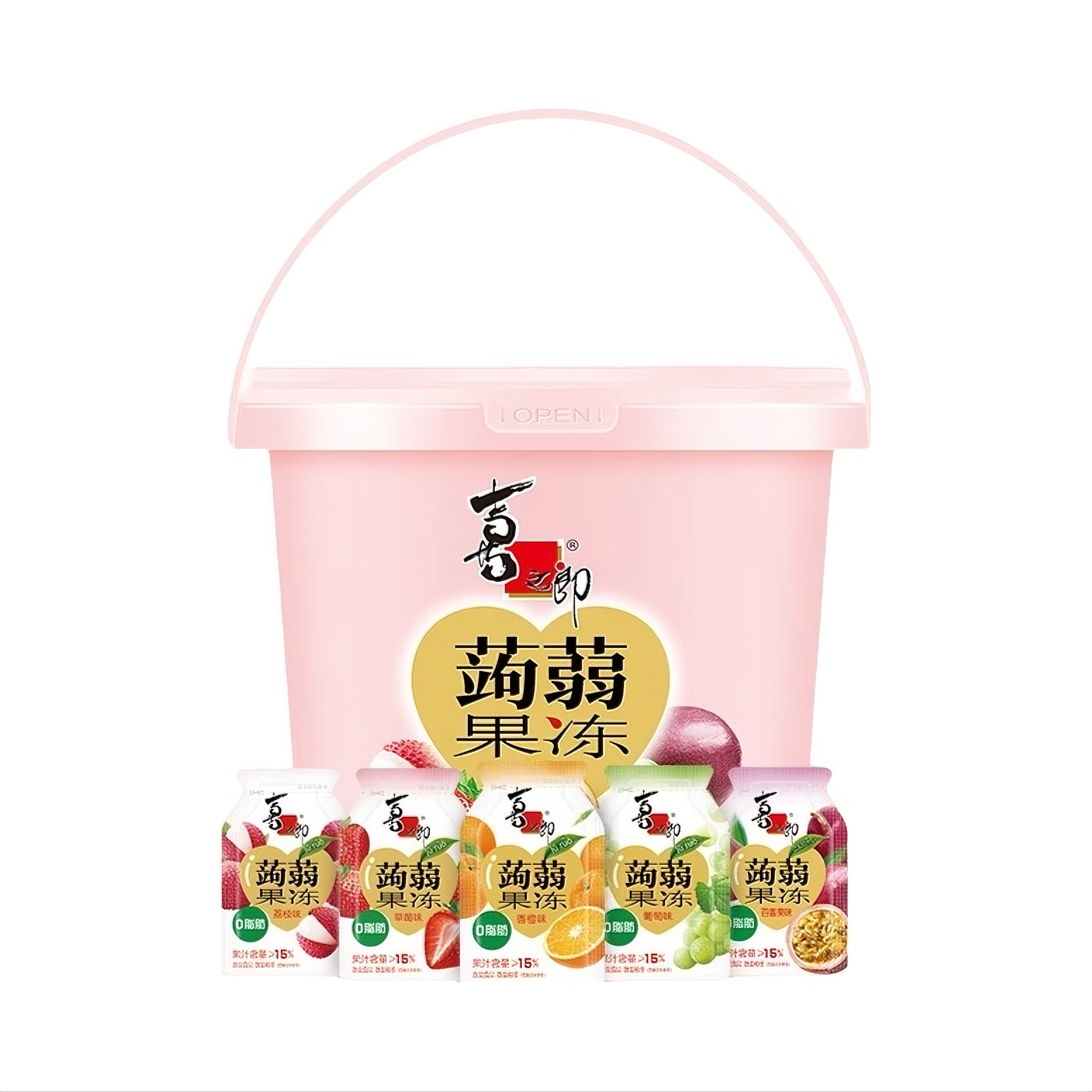 推荐商品：喜之郎 蒟蒻果冻分享装 桶装 解馋小粉桶挤食零脂肪可吸六一儿童节