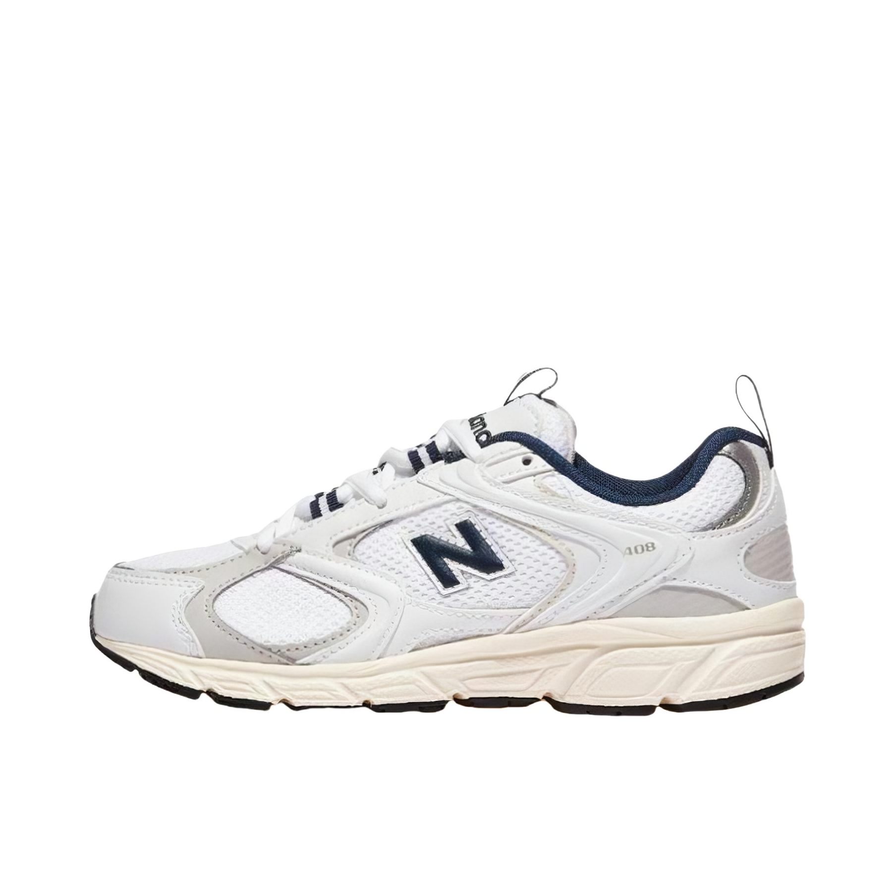 推荐商品：New Balance 408 织物 透气耐磨 防滑增高 舒适网面 时尚复古 潮流 运动休闲鞋 D宽/白色