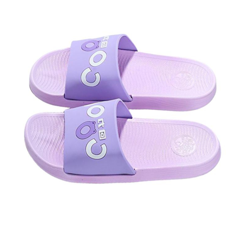 推荐商品：回力 防滑耐磨 软底 防臭 时尚 外穿洗澡 一字 拖鞋 35277 女款/紫色