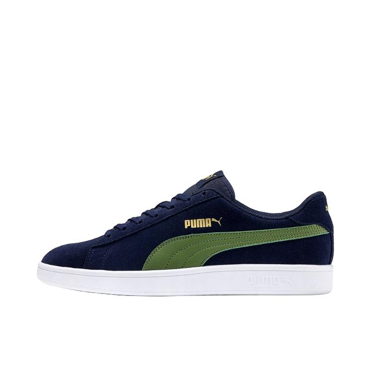 推荐商品：Puma/彪马 Smash 板鞋 防滑耐磨轻便透气休闲复古运动情侣 Black/DarkGreen 藏蓝/绿色