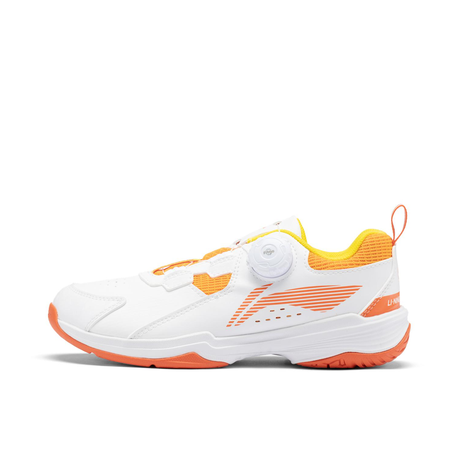 推荐商品：Li Ning/李宁 简约 防滑耐磨 运动鞋儿童 AYTT040 大童/白色/橙色