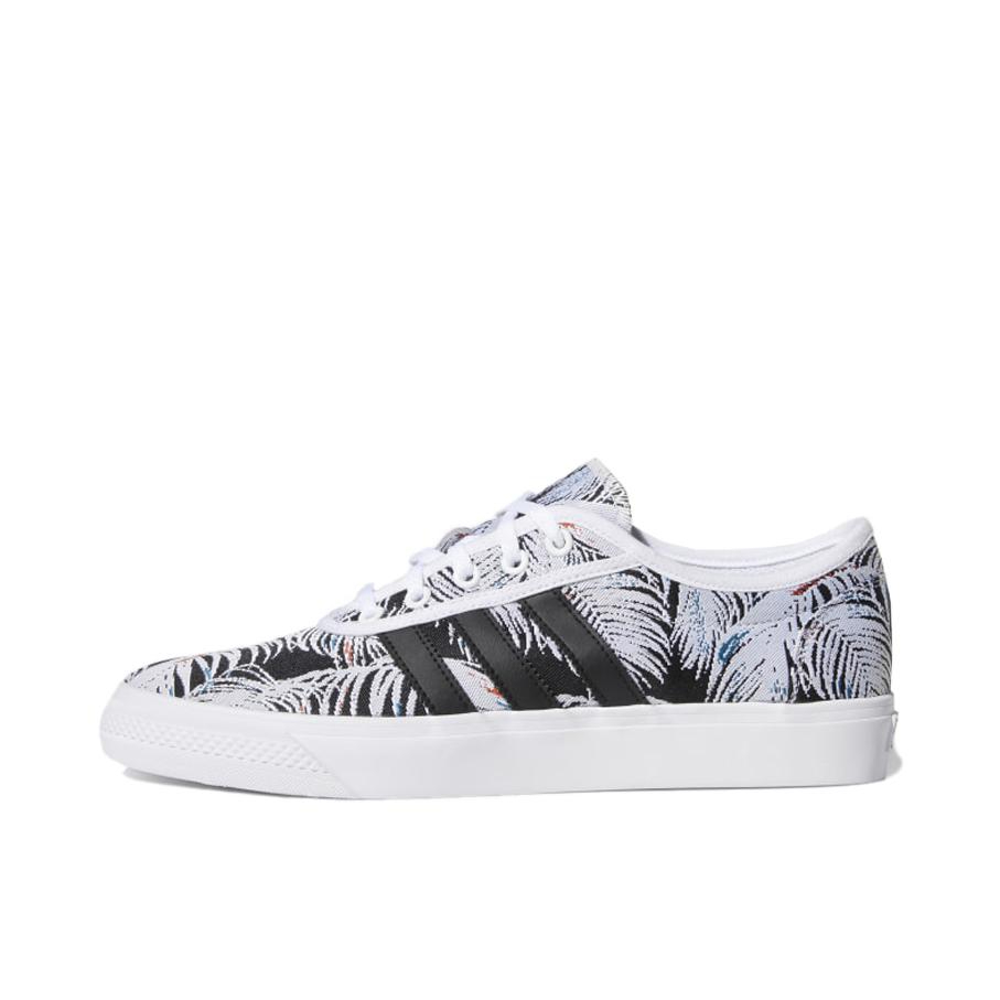 推荐商品：adidas Originals Adiease 时尚潮流 休闲 复古 防滑耐磨 轻便透气 百搭 舒适 帆布鞋 Cloud White/Core Black/Active Teal 白黑涂鸦